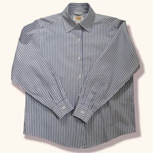 Talbots Collared Shirt With Blue Stripes